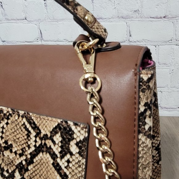 NWT Betsey Johnson Wild West Brown Bling Studs Satchel Crossbody Purse - Picture 10 of 14